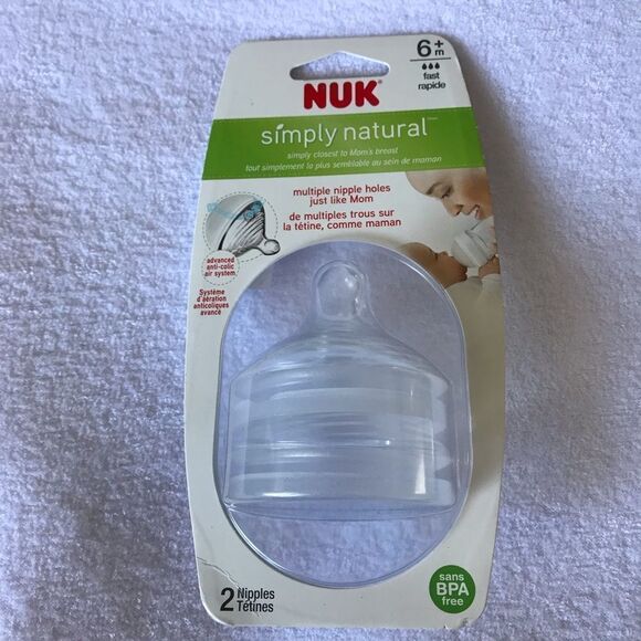 New NUK 2 Nipples BPA free for 6+months - Picture 2 of 3